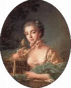 Francois Boucher Portrait of the artist's daughter oil painting on canvas